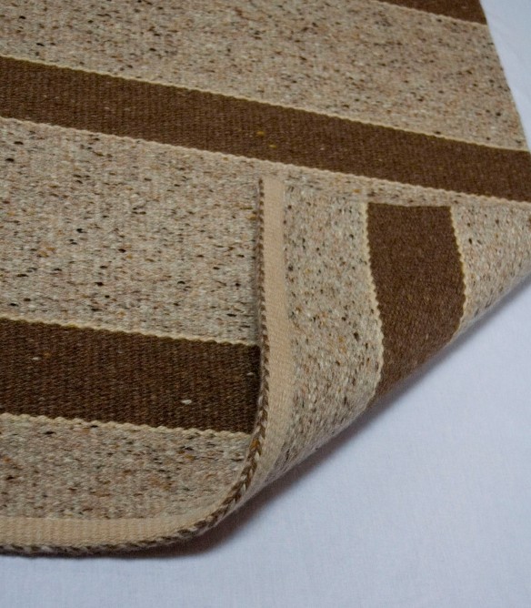 rug brown stripes detail